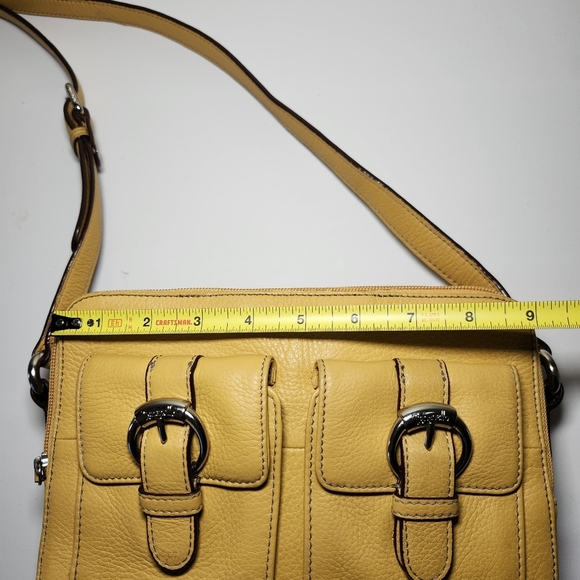 Tignanello Yellow Leather Crossbody Bag - Picture 10 of 12